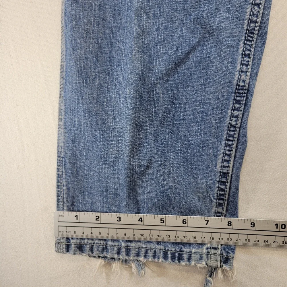 Lee Dungarees Carpenter Jeans Mens 32x30 Blue Denim Straight Utility Workwear